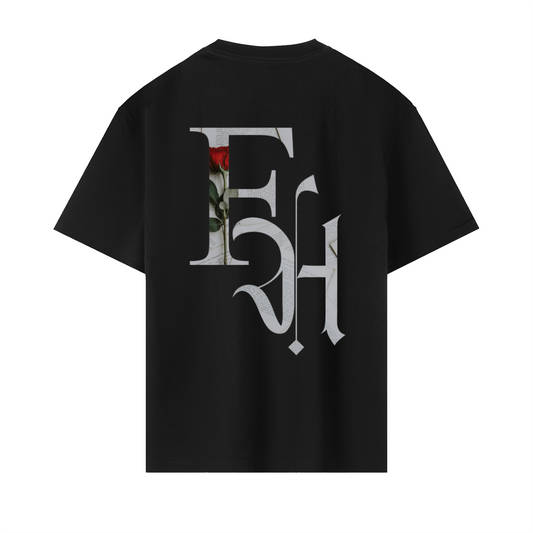 FH ROSEPRINT Heavyweight Drop Shoulder Cotton T-Shirt