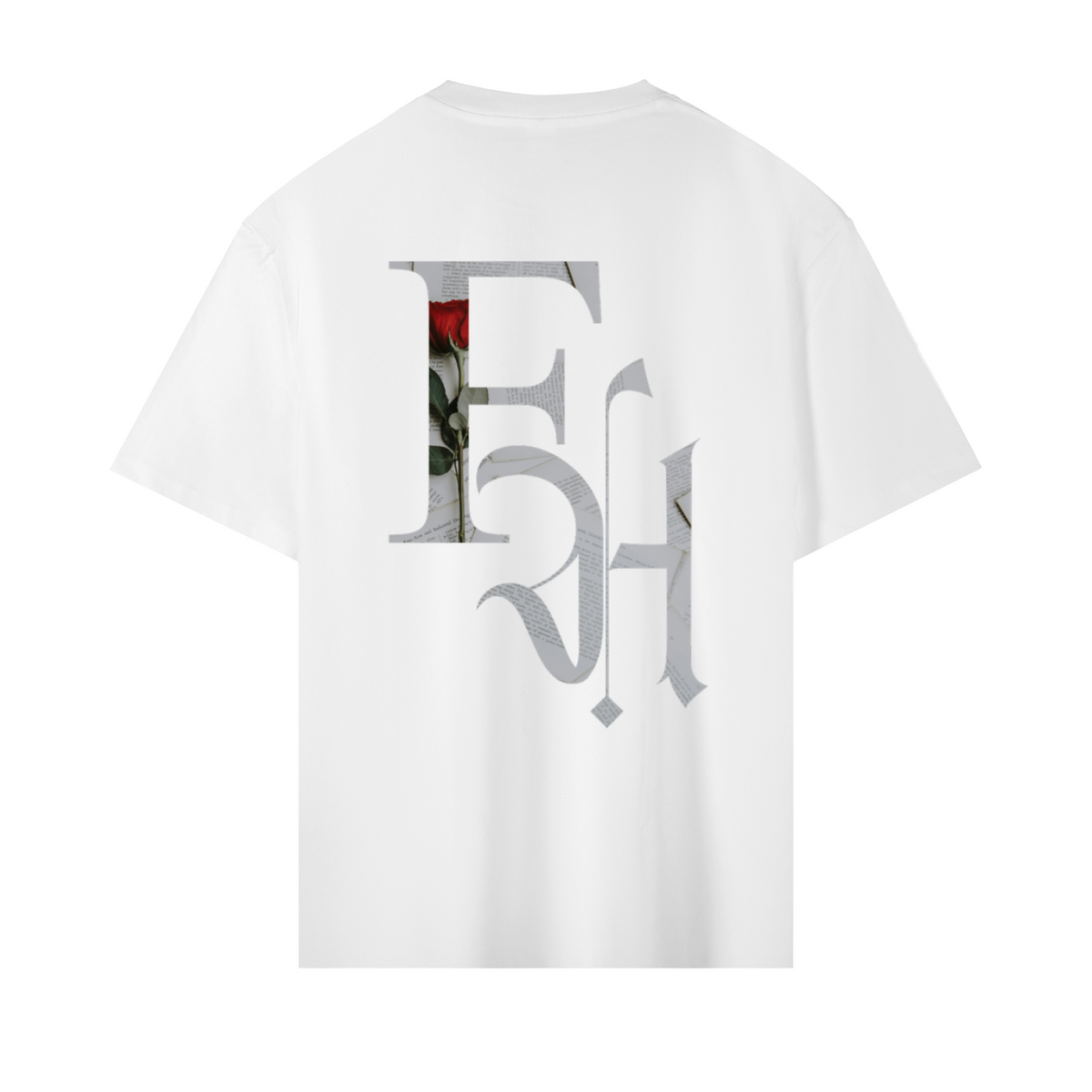 FH ROSEPRINT Heavyweight Drop Shoulder Cotton T-Shirt