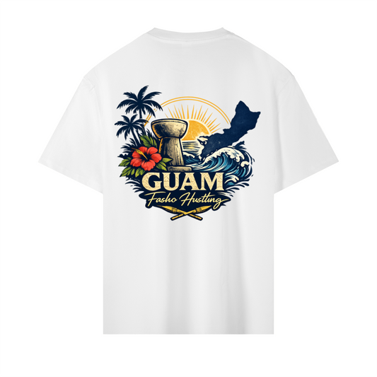 GUAM DROP Heavyweight Drop Shoulder Cotton T-Shirt